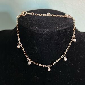 Vintage 8" signed Avon gold tone and faux pearl bracelet